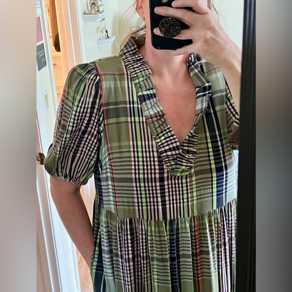 NWT Crown & Ivy maxi dress with ruffle neckline. XL petite - Picture 2 of 9